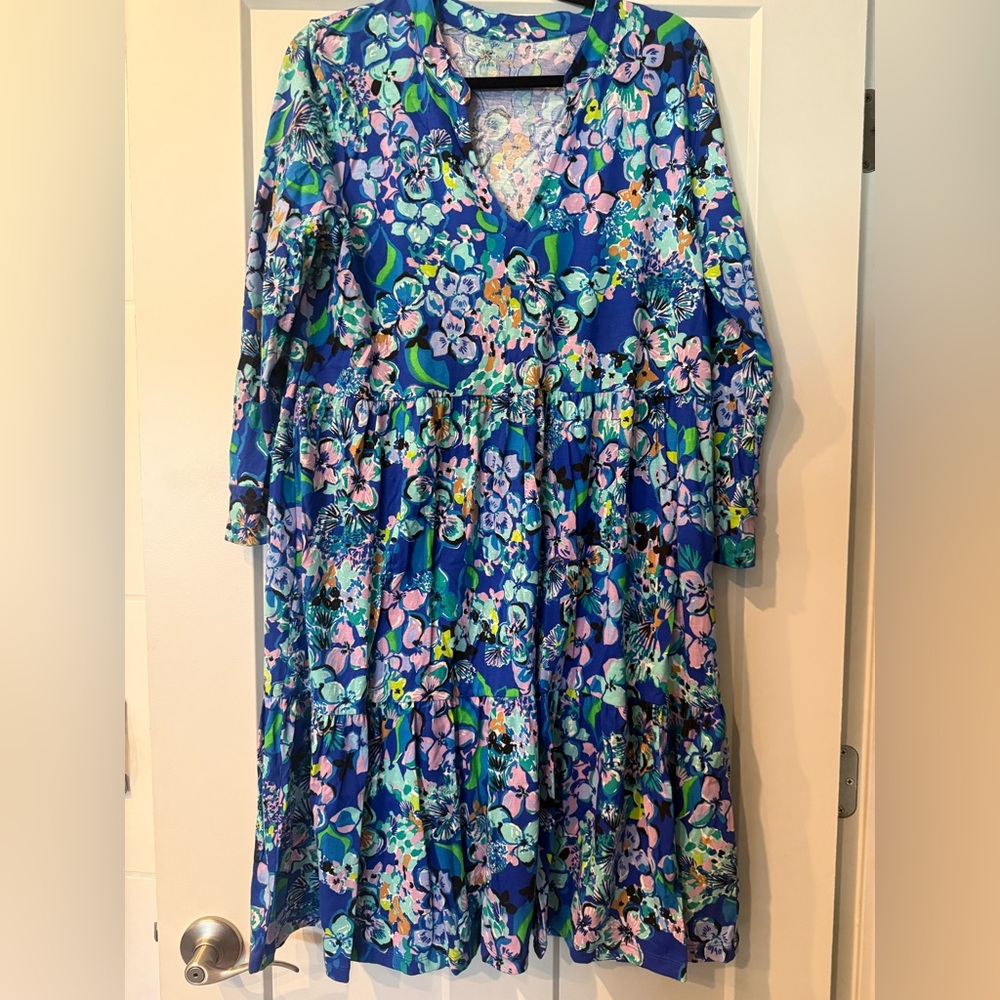 Lilly Pulitzer Blue Floral Dress